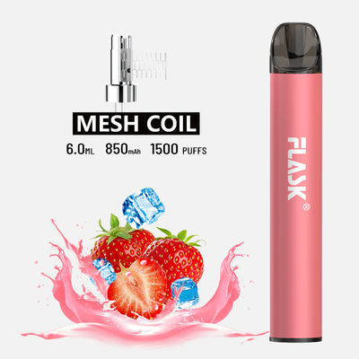 F900 P6 स्मूथ एयरफ्लो डिस्पोजेबल वेप पेन 1500puffs मेश कॉइल