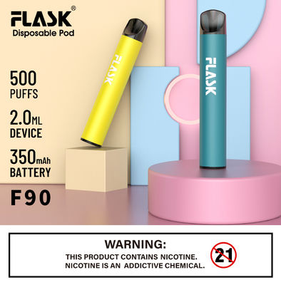 डिस्पोजेबल 2ml इलेक्ट्रॉनिक तरल सिगरेट 350mah Refillable पॉड Vape