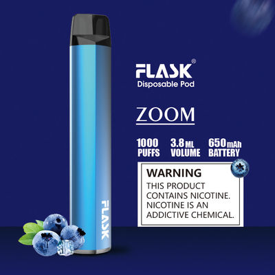 स्लिम बैटरी 1000puffs डिस्पोजेबल पॉड वेपोराइज़र पेन एफडीए स्वीकृत