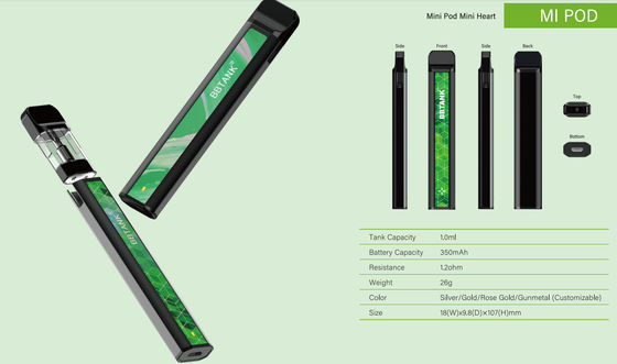 2021 डिस्पोजेबल CBD/THC Vape पॉड BBTANK Mi POD कलरफुल कस्टम लोगो और पैकेजिंग रिप्लेसेबल कार्ट्रिज सिरेमिक कॉइल