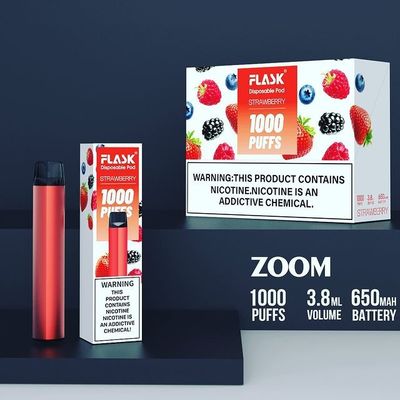 ZOOM डिस्पोजल Vapepen डिवाइस स्थिरता उच्च गुणवत्ता 1000puffs 650mah 304 Stianless Steel