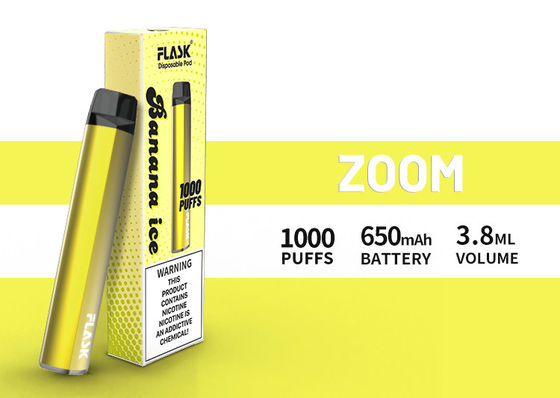ZOOM Disposol Vapepen गुणवत्ता आश्वासन प्रचुर मात्रा में आपूर्ति 650mah 3.8ml रस 1000puffs