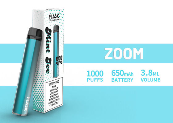 ZOOM Disposol Vapepen गुणवत्ता आश्वासन प्रचुर मात्रा में आपूर्ति 650mah 3.8ml रस 1000puffs