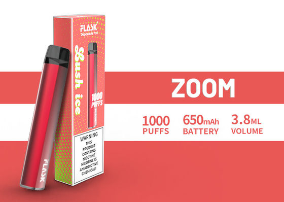 ZOOM Disposol Vapepen गुणवत्ता आश्वासन प्रचुर मात्रा में आपूर्ति 650mah 3.8ml रस 1000puffs
