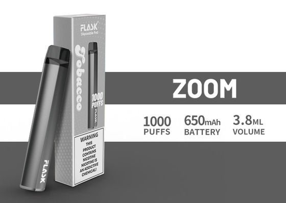 ZOOM Disposol Vapepen गुणवत्ता आश्वासन प्रचुर मात्रा में आपूर्ति 650mah 3.8ml रस 1000puffs