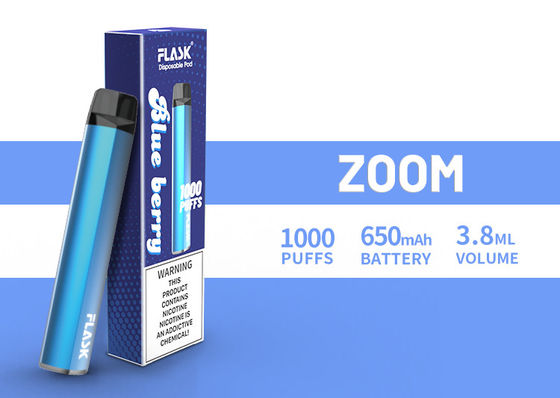 ज़ूम डिस्पोजेबल Vapepen vapenation 1000puffs 650Mah कॉटन ऑर्गेनिक