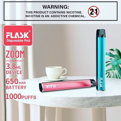 ज़ूम डिस्पोजेबल Vapepen vapenation 1000puffs 650Mah कॉटन ऑर्गेनिक