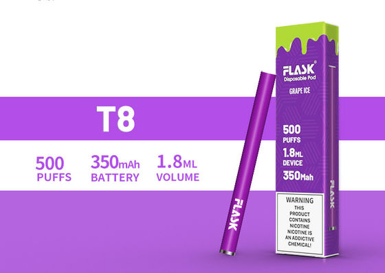 थोक 500puffs 12 फ्लेवर कैफीन / एनर्जी वेप स्टिक निकल्ट डिस्पोजेबल ई-सिगरेट