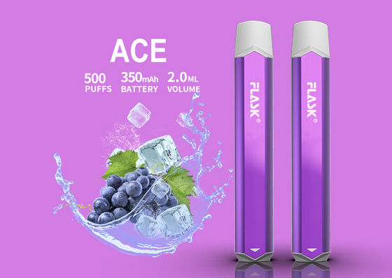 500puffs 350mAH ई सिगरेट वेपोराइज़र स्मोक निक साल्ट डिवाइस एल्युमिनियम एलॉय
