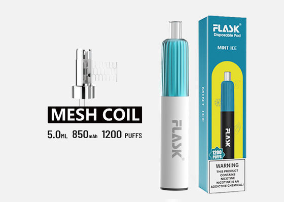 मेष कुंडल के साथ 3.7V 5ml डिस्पोजेबल पॉड वेपोराइज़र ई सिग स्टार्टर किट