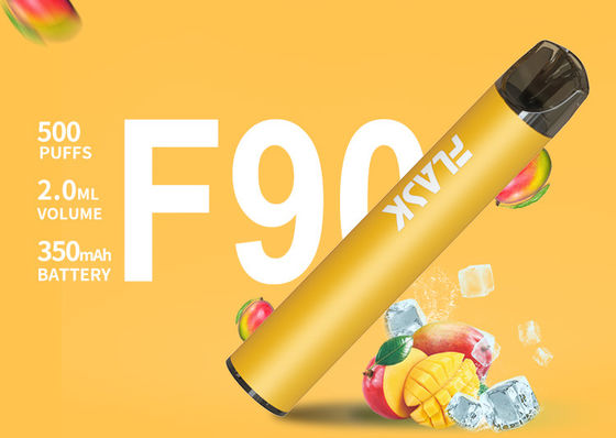 सीई 350mah डिस्पोजेबल वेप पॉड डिवाइस, 500puff इलेक्ट्रॉनिक तरल सिगरेट