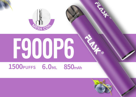 6.0 मिली डिस्पोजेबल वेप पॉड डिवाइस, 1500puffs डिस्पोजेबल वेप पेन