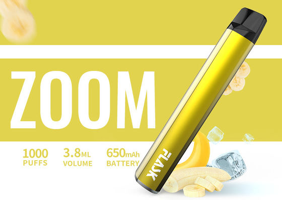 650Mah इलेक्ट्रॉनिक 3.8ml 1000puffs फ्लेवर्ड वेपोराइज़र पेन निकोसाल्ट 1%