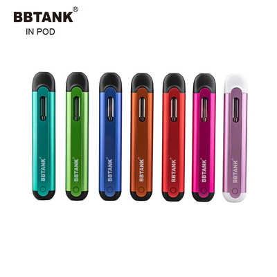 फ्लैट माउथपीस डिस्पोजेबल Vape पॉड डिवाइस डेल्टा 8 Thc ऑयल सिरेमिक 2ml Cbd कार्ट्रिज