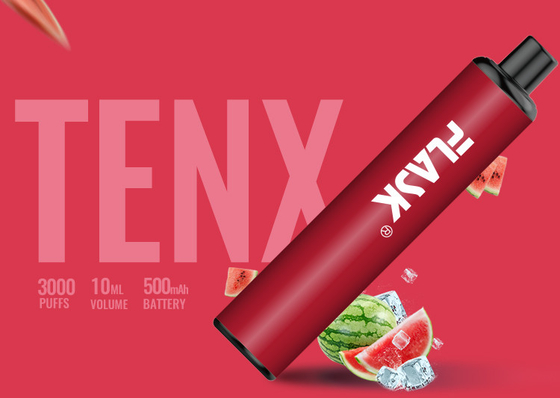 मेश कॉइल 3000 पफ्स 10ml फ्लेवर्ड वेपराइज़र पेन 3.7V 1400mAh बैटरी