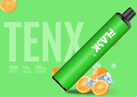 मेश कॉइल 3000 पफ्स 10ml फ्लेवर्ड वेपराइज़र पेन 3.7V 1400mAh बैटरी