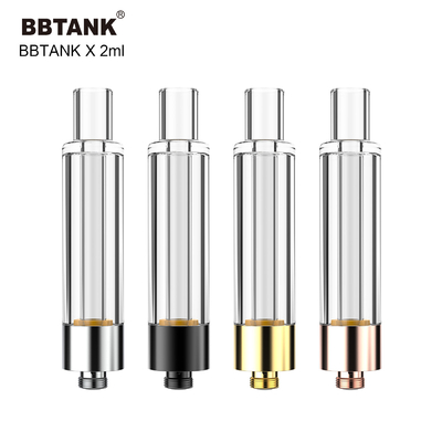मोटी कैनबिस तेल के लिए BBtank 2.0ml ऑल ग्लास कार्ट्रिज 510 थ्रेड एटमाइज़र;