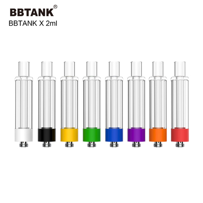 मोटी कैनबिस तेल के लिए BBtank 2.0ml ऑल ग्लास कार्ट्रिज 510 थ्रेड एटमाइज़र;