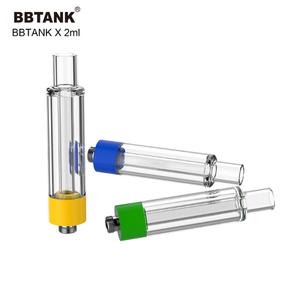 मोटी कैनबिस तेल के लिए BBtank 2.0ml ऑल ग्लास कार्ट्रिज 510 थ्रेड एटमाइज़र;