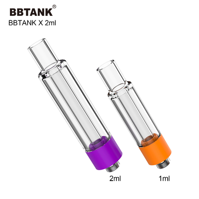 मोटी कैनबिस तेल के लिए BBtank 2.0ml ऑल ग्लास कार्ट्रिज 510 थ्रेड एटमाइज़र;