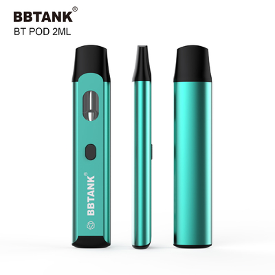 कस्टम THC डिस्पोजेबल Vape डिवाइस 2ml बटन प्रीहीट फंक्शन सिरेमिक कॉइल नो क्लॉगिंग