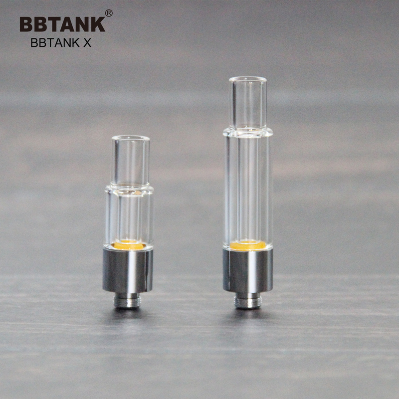 BBTANK कारखाना थोक मूल पूर्ण ग्लास कारतूस 0.5ml 1.0 2.0 ग्राम, 510 धागा, फिट वाइड रेंज चिपचिपापन तेल